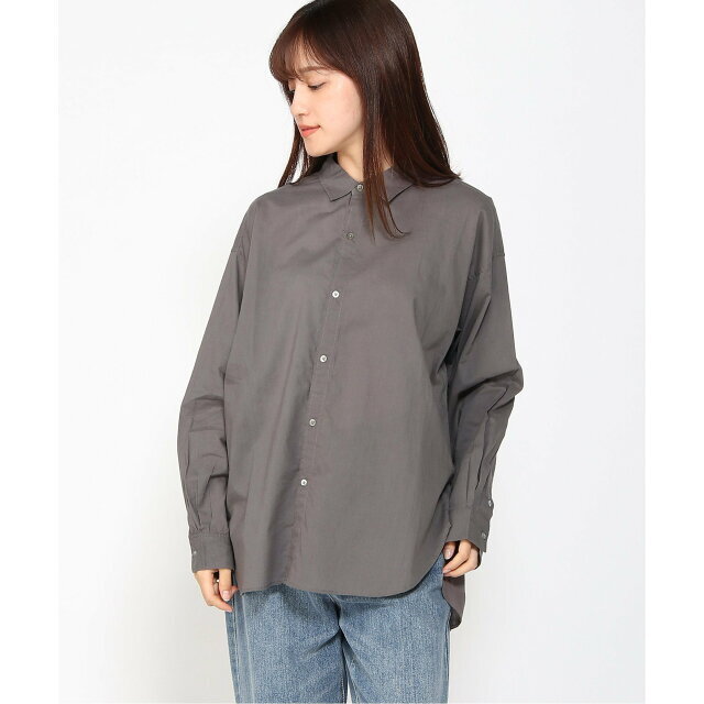【グレー】B2720 コットンキャンブリックベーシックシャツ 3