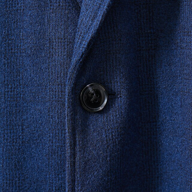 ABAHOUSE(アバハウス)の【ブルー】ニット メルトン チェスターコート メンズのジャケット/アウター(チェスターコート)の商品写真