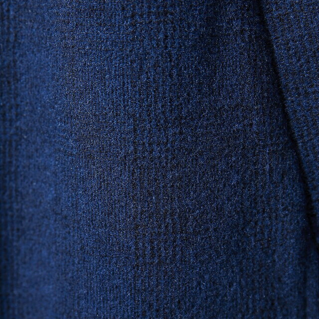 ABAHOUSE(アバハウス)の【ブルー】【50】ニット メルトン チェスターコート メンズのジャケット/アウター(チェスターコート)の商品写真
