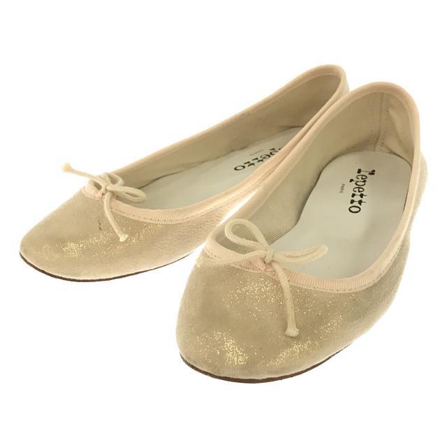 repetto(レペット)のrepetto / レペット | Cendrillon Ballerinas ラメレザー バレエシューズ | 35 | ベージュ | レディース レディースの靴/シューズ(ハイヒール/パンプス)の商品写真