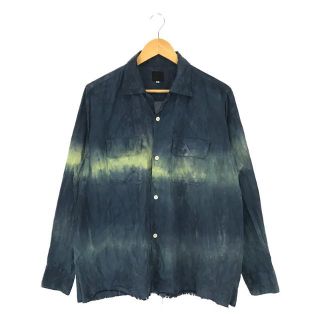 ニードルス(Needles)のNeedles / ニードルス | 2018SS | Classic Shirt-Sateen Tie Dye レーヨンコットン タイダイ染め オープンカラーシャツ | S | ブルー | メンズ(Tシャツ/カットソー(七分/長袖))