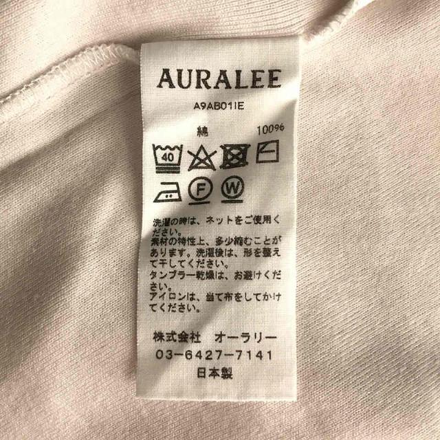 AURALEE(オーラリー)のAURALEE / オーラリー | AURALEE FOR IENA コットン 長袖カットソー Ｔシャツ w | 1 | ベビーピンク | レディース レディースのトップス(Tシャツ(長袖/七分))の商品写真