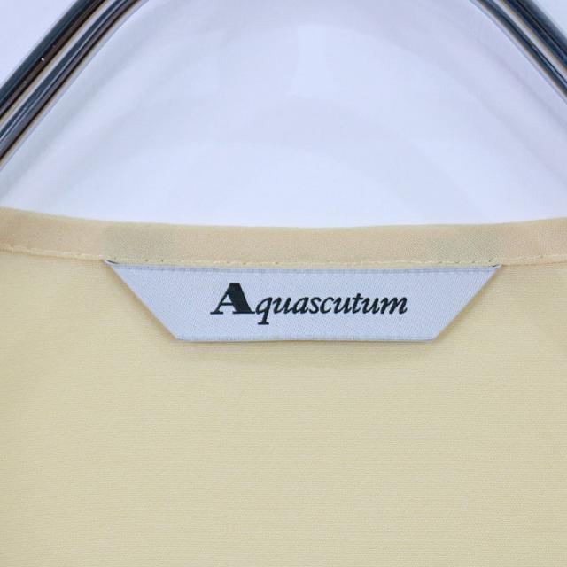 AQUASCUTUM / アクアスキュータム | 袖シフォン切替ピンタックブラウス | M | イエロー | レディース 5