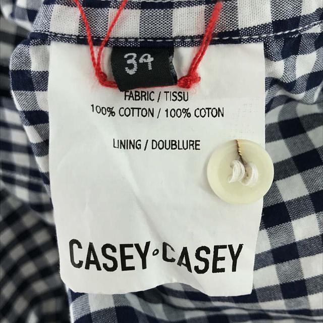 CASEY CASEY / ケーシーケーシー | コットン レギュラーカラー シャツ | 34 | ネイビー/ホワイト | メンズ