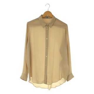 アクネ(ACNE)のAcne / アクネ | PATTI SHEER レギュラーカラー シャツ | 36 | ベージュ | レディース(シャツ/ブラウス(長袖/七分))