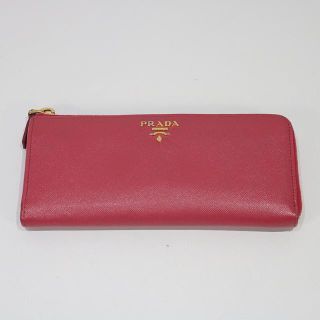 プラダ(PRADA)のPRADA / プラダ | サフィアーノレザーL字ジップ長財布 | レッド調 | レディース(財布)