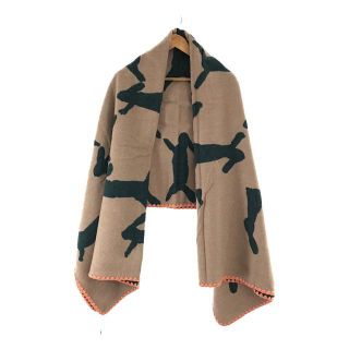 【新品】 mina perhonen / ミナペルホネン | run run run ウール ナイロン カシミヤ 大判 ブランケット | pink