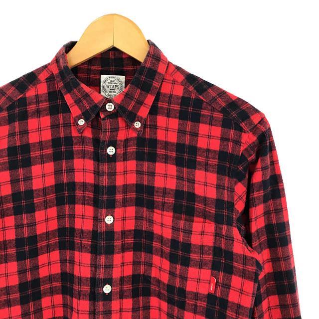 WTAPS / ダブルタップス | YOUTHFUL DAYZ TARTAN L/S SHIRTS フランネル タータン チェック ボタンダウン  シャツ | S | レッド | メンズ