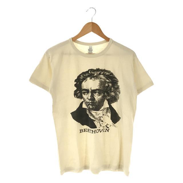 WAREHOUSE(ウエアハウス)のWAREHOUSE / ウエアハウス | Lot4601 BEETHOVEN ベートーベン プリント コットン Tシャツ カットソー | S | アイボリー | メンズ メンズのトップス(Tシャツ/カットソー(半袖/袖なし))の商品写真