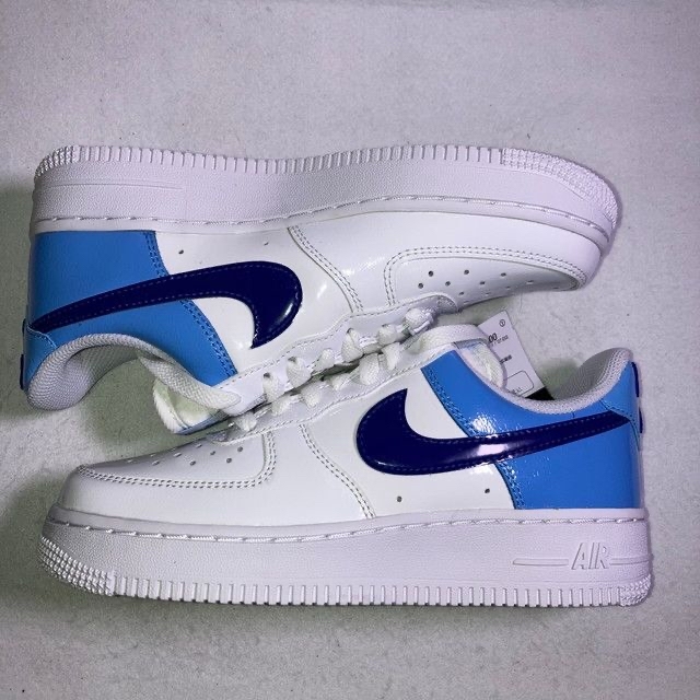 NIKE - エアフォース1 ロー 白 ホワイト 水色 青 22.5cmの通販 by