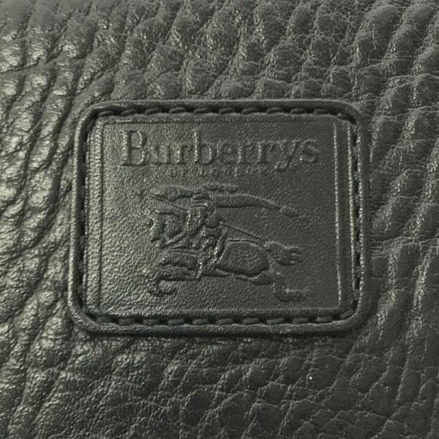 BURBERRY(バーバリー)の【新品】  Burberry / バーバリー | レザー セカンド クラッチ バッグ | ブラック | メンズ メンズのバッグ(セカンドバッグ/クラッチバッグ)の商品写真