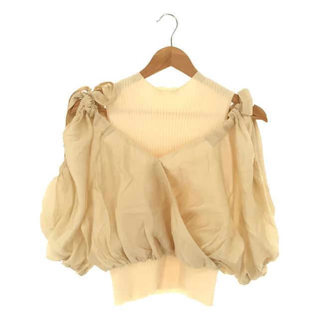 【美品】 LILY BROWN / リリーブラウン | 2022SS | シアードッキングレイヤードニットトップス ブラウス | ONE SIZE | アイボリー | レディース | フリマアプリ ラクマ