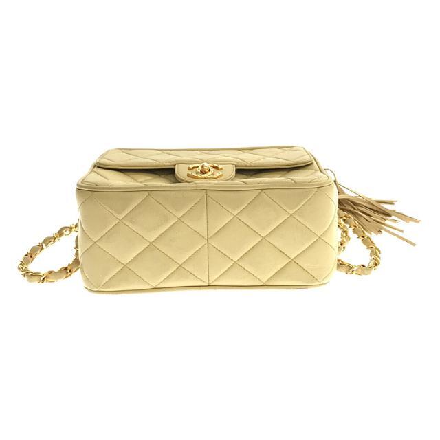 CHANEL / シャネル | 1990s ヴィンテージ オールド | マトラッセ タッセル付きショルダーバッグ | ベージュ | レディース