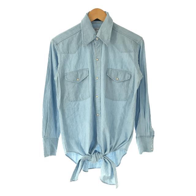 MADISONBLUE(マディソンブルー)のMADISON BLUE / マディソンブルー | 2021SS | CACHE-COEUR WESTERN SHIRT ウエスタンシャツ | 00(XS) | サックスブルー | レディース レディースのトップス(シャツ/ブラウス(長袖/七分))の商品写真