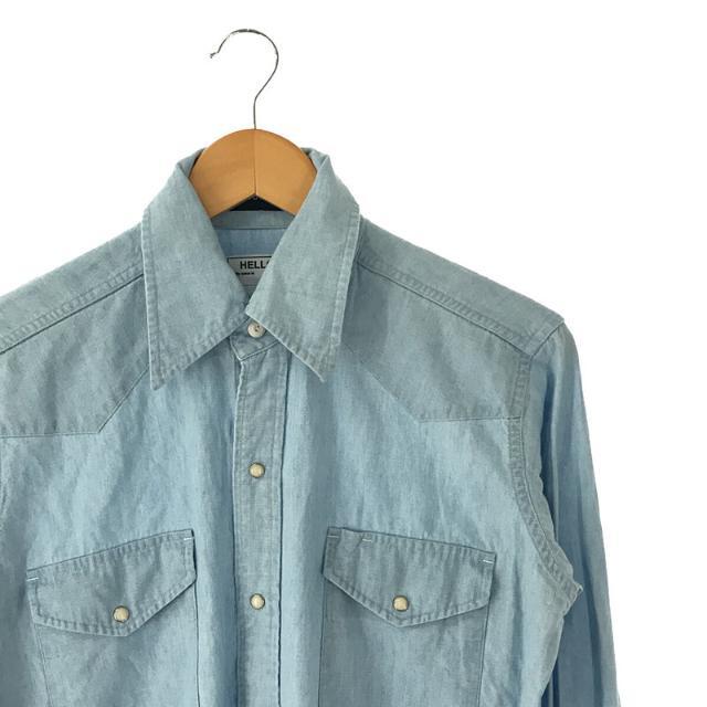 MADISONBLUE(マディソンブルー)のMADISON BLUE / マディソンブルー | 2021SS | CACHE-COEUR WESTERN SHIRT ウエスタンシャツ | 00(XS) | サックスブルー | レディース レディースのトップス(シャツ/ブラウス(長袖/七分))の商品写真