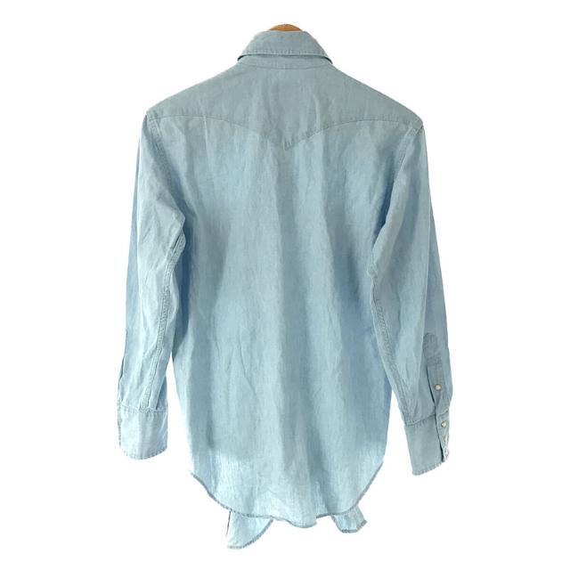 MADISONBLUE(マディソンブルー)のMADISON BLUE / マディソンブルー | 2021SS | CACHE-COEUR WESTERN SHIRT ウエスタンシャツ | 00(XS) | サックスブルー | レディース レディースのトップス(シャツ/ブラウス(長袖/七分))の商品写真