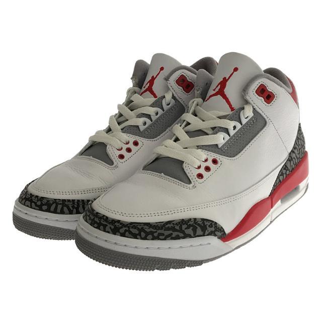 【美品】  NIKE / ナイキ | 2022SS | DN3707-160 AIR JORDAN 3 RETRO 'Fire Red'  エアジョーダン3 レトロ スニーカー 箱付き | 26 | Fire Red | メンズ