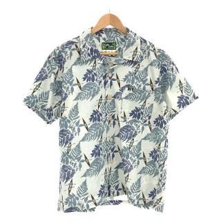 モンベル(mont bell)の【美品】  mont-bell / モンベル | TAKEロハ  ボタニカル柄 プリント アロハ シャツ | M | ブルー | メンズ(Tシャツ/カットソー(半袖/袖なし))