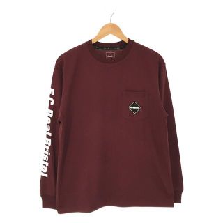 エフシーアールビー(F.C.R.B.)の【新品】  F.C.R.B / エフシーアールビー | 2022AW | L/S AUTHENTIC TEAM POCKET TEE FCRB-222073 エンブレムワッペン ロングスリーブ ポケットTシャツ カットソー | M | ボルドー | メンズ(Tシャツ/カットソー(七分/長袖))