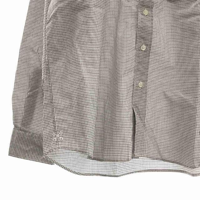 【美品】 uniform experiment / ユニフォームエクスペリメント | 2021年MODEL | BIG B.D SHIRT ビッグシルエット コットンチェックシャツ | 1 | ホワイト | メンズ