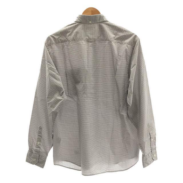 【美品】 uniform experiment / ユニフォームエクスペリメント | 2021年MODEL | BIG B.D SHIRT ビッグシルエット コットンチェックシャツ | 1 | ホワイト | メンズ