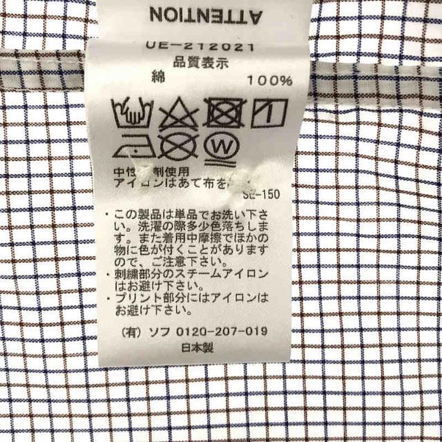 【美品】 uniform experiment / ユニフォームエクスペリメント | 2021年MODEL | BIG B.D SHIRT ビッグシルエット コットンチェックシャツ | 1 | ホワイト | メンズ
