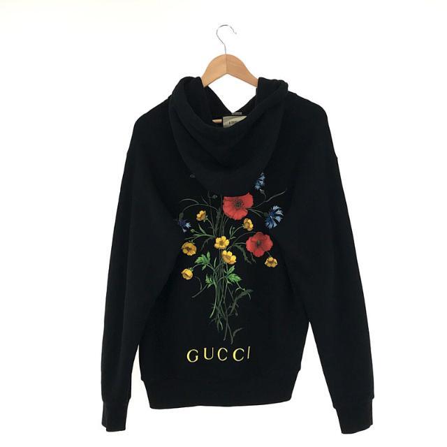 Gucci(グッチ)のGUCCI / グッチ | Chateau Marmont シャトーマーモント プルオーバー スウェットパーカー | XS | ブラック | レディース レディースのトップス(トレーナー/スウェット)の商品写真