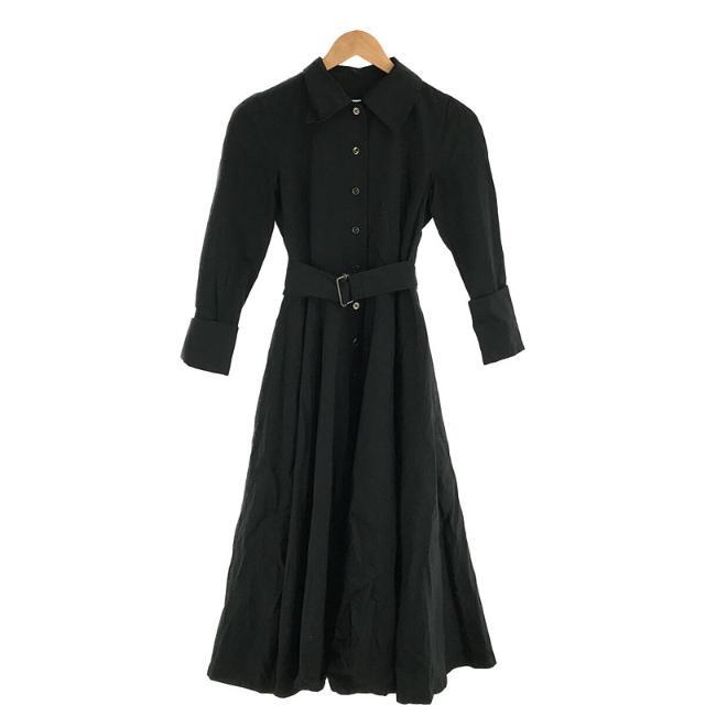foufou / フーフー | 【THE DRESS #18】big collar black button dress ビッグカラー ドレス ワンピース | 0 | ブラック | レディース