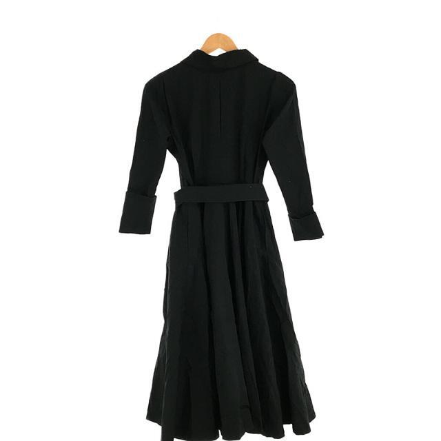 foufou / フーフー | 【THE DRESS #18】big collar black button dress ビッグカラー ドレス  ワンピース | 0 | ブラック | レディース