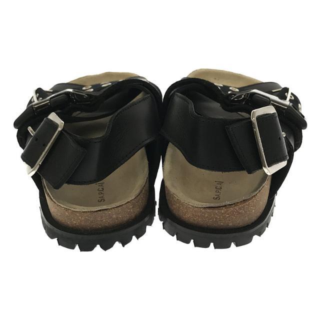 sacai(サカイ)のsacai / サカイ | 2021SS | ×  A.P.C. アーペーセー コラボ マルチストラップ Vibramソール レザー サンダル 保存袋有 | 39 | ブラック | レディース レディースの靴/シューズ(サンダル)の商品写真
