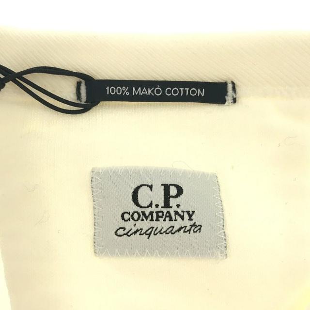 C.P. Company(シーピーカンパニー)の【新品】  C.P. COMPANY / シーピーカンパニー | 2021AW | 50周年記念モデル Cotton Cinquanta Sweatshirt マーセライズ加工 刺繡ロゴ コットン クルーネック スウェット プルオーバー トレーナー | XL | ホワイト | メンズ メンズのトップス(スウェット)の商品写真
