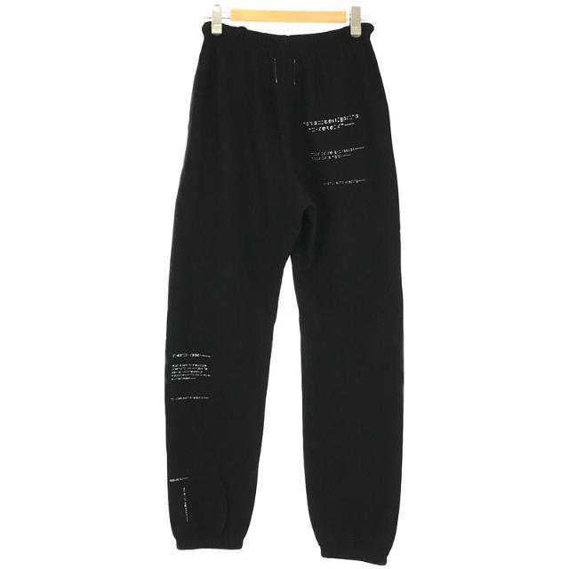 【新品】 TAKAHIROMIYASHITA The Soloist / タカヒロミヤシタザソロイスト | 2021AW | geometric  morse code jogger pant. モールス信号 プリント スウェット ジョガーパンツ | 48 | black | メンズ