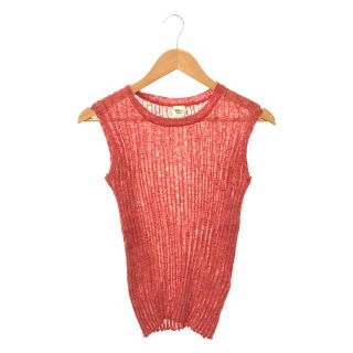 ロンハーマン(Ron Herman)のRon Herman / ロンハーマン |  ”WIDE RIB TANK TOP”  リネンブレンド ワイドリブタンクトップ | S | レッド | レディース(ニット/セーター)