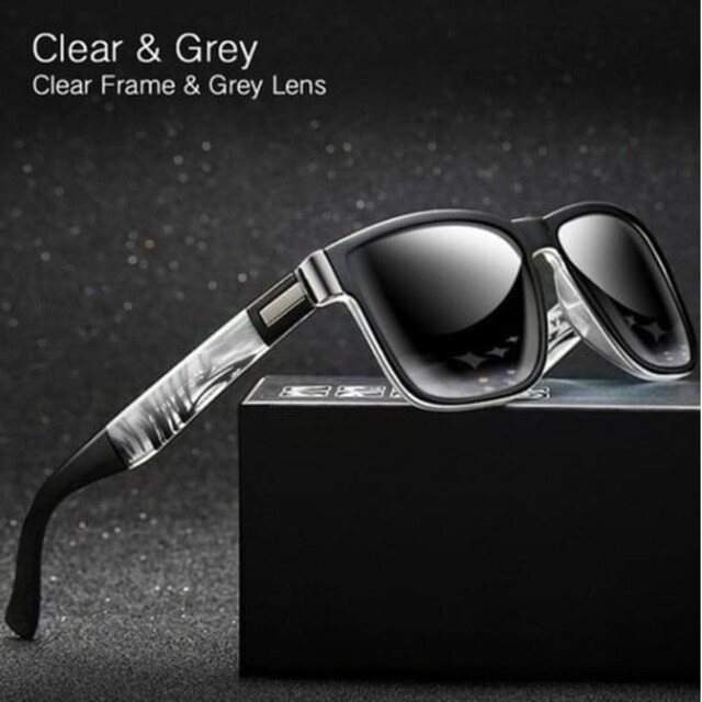 新品 送料込み アウトドア 偏光 サングラス ゼブラ ノーブランド黒 メンズのファッション小物(サングラス/メガネ)の商品写真