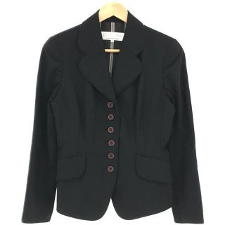 クリスチャンディオール(Christian Dior)の【美品】  Christian Dior / クリスチャン ディオール | 1990s | pour toujours 90s VINTAGE ヴィンテージ ウール ギャバジン ストレッチ パイピング テーラード ジャケット | 38 | ブラック | レディース(その他)