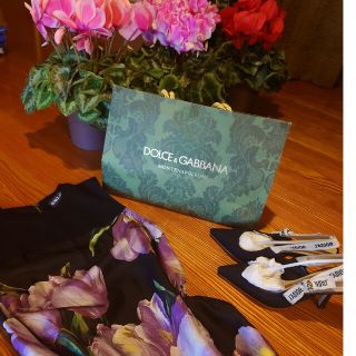 ドルチェアンドガッバーナ(DOLCE&GABBANA)の新品未使用ドルチェ＆ガッバーナDOLCE&GABBANAカシミアシルクワンピース(ひざ丈ワンピース)