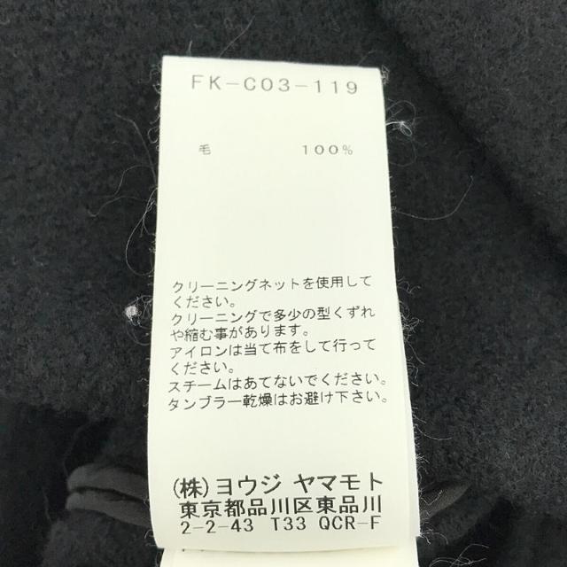 Yohji Yamamoto FEMME / ヨウジヤマモトファム | 2017AW | 2017AW 変形カラー スナップボタン ウール ロング コート | 2 | ブラック | レディース レディースのジャケット/アウター(その他)の商品写真