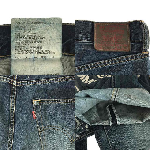 JUNYAWATANABE COMMEdesGARCONS MAN / ジュンヤワタナベ コム デ ギャルソン マン | AD2007 2007SS | × Levi's / リーバイス × 10 Corso Como / ディエチ コルソコモ コラボ JW503 総柄 ペイント加工 デニム パンツ | M | インディゴ | メンズ