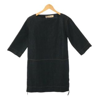 マルニ(Marni)の【美品】  MARNI / マルニ | 2016SS | M/S JEAN DRESS デニムドレス ワンピース | 38 | インディゴ | レディース(ひざ丈ワンピース)