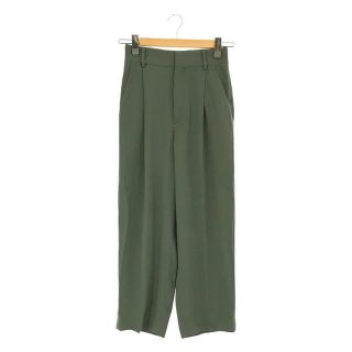 ロク(6 (ROKU))の6(ROKU) / ロク | GEORGETTE TUCK PANTS 2 ジョーゼット タック入り スラックス パンツ | 34 | グリーン | レディース(その他)