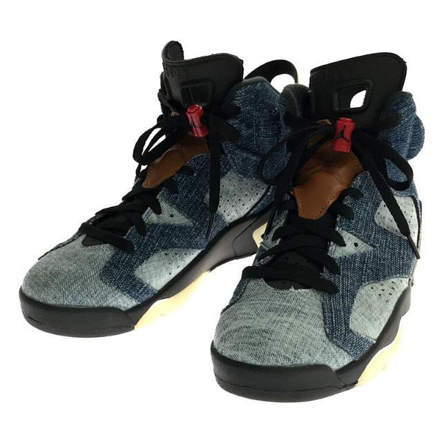 スニーカー【美品】  NIKE / ナイキ | CT5350-401 AIR JORDAN6 RETRO WASHED DENIM エアジョーダン 6 レトロ デニム ハイカット スニーカー | 26 | インディゴ | メンズ