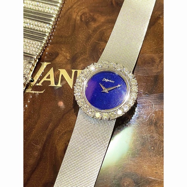 DELANEAU K18WG Diamonds lapis lazuli