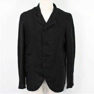 コムデギャルソンオムプリュス(COMME des GARCONS HOMME PLUS)のCOMME des GARCONS HOMME PLUS / コムデギャルソンオムプリュス | 2013SS | リネン テーラードジャケット | S | ブラック | メンズ(その他)