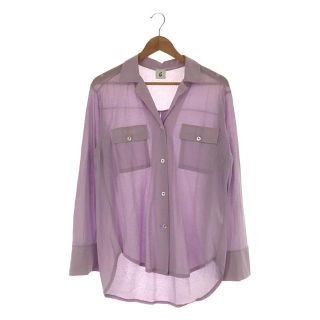 ロク(6 (ROKU))の6(ROKU) / ロク | COTTON CUT SHIRT オープンカラー コットン カット シャツ | パープル | レディース(シャツ/ブラウス(長袖/七分))