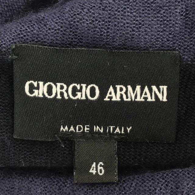 Giorgio Armani(ジョルジオアルマーニ)のGIORGIO ARMANI / ジョルジオアルマーニ | イタリア製 バイカラー タートルネック ニット | 46 | ネイビー | メンズ メンズのトップス(ニット/セーター)の商品写真