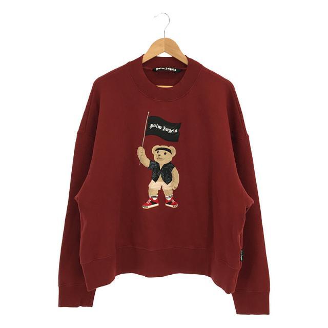 【美品】  Palm Angels / パームエンジェルス | 2021AW | pirate bear crewneck sweatshirt パイレーツベア クルーネックスウェットシャツ | M | ボルドー | メンズ