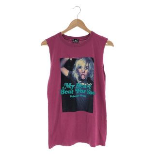 ヒステリックグラマー(HYSTERIC GLAMOUR)の【美品】  HYSTERIC GLAMOUR / ヒステリックグラマー | 0161CR06 × DEBBIE HARRY ガール プリント ロング タンクトップ カットソー | F | ピンク | レディース(タンクトップ)