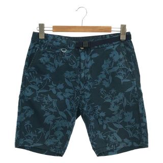 THE NORTH FACE PURPLE LABEL / ザノースフェイスパープルレーベル | NT4407N ALOHA PRINT WEBBING BELT SHORTS アロハ プリント ウェビング ベルト ショート パンツ | 32 | ブルー | メンズ(その他)