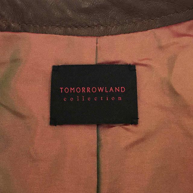 【新品】  TOMORROWLAND collection / トゥモローランドコレクション | 2020AW | ライトセミベジタブルレザー ノーカラージャケット | 36 | ブラウン | レディース レディースのジャケット/アウター(その他)の商品写真