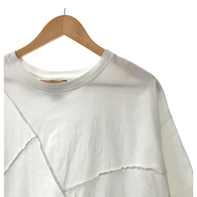 ASH(アッシュ)のH / アッシュ | インサイドアウト リメイク パッチワーク オーバーサイズTシャツ | ホワイト | レディース レディースのトップス(Tシャツ(半袖/袖なし))の商品写真